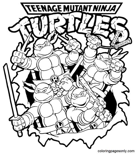 ninja turtle coloring books